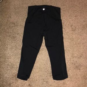 Black mesh side Lululemon leggings
